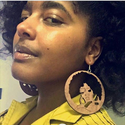 Afro hoop earrings - Queen