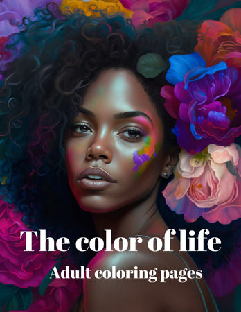 African American Adult coloring page: The color of life