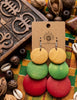 Circle Shaped African Wooden Earrings