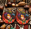 graffiti gigi earrings afro accessories twa jewelry afrocentric accessory african pretty lady jewellery pro black ear candy cheap cute affordable wooden lightweight urban