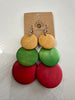 Circle Shaped African Wooden Earrings