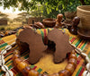 brown map of africa earrings