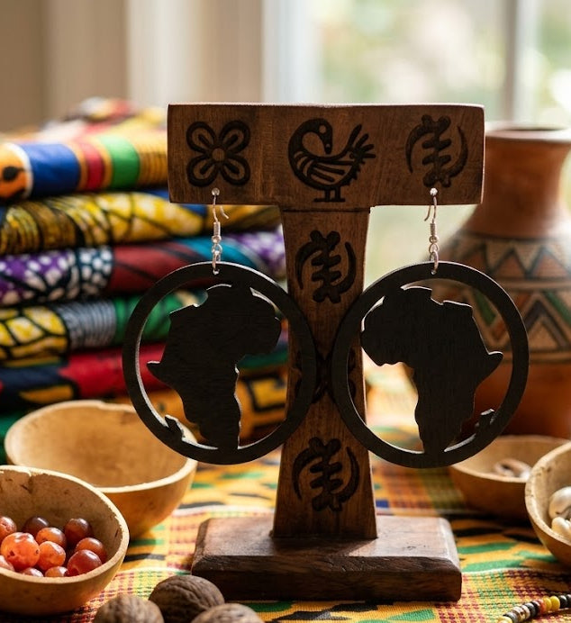 black hoop map of Africa earrings | Afrocentric earrings | natural hair earrings | afrocentric jewelry | african earrings | africa shaped earrings | african jewelry | african earrings jewelry | african hoop earrings 
