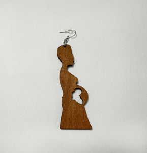 tri color brown black natural mother africa earrings | africa earrings | africa shaped earrings | map of africa earrings | natural hair earrings | afrocentric earrings | afrocentric fashion | afrocentric clothing | afrocentric accessories | afrocentric jewelry