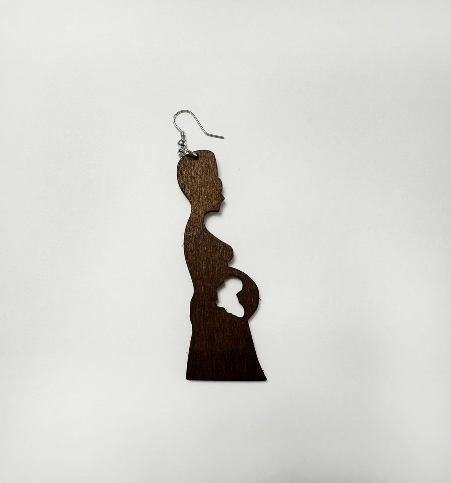 tri color brown black natural mother africa earrings | africa earrings | africa shaped earrings | map of africa earrings | natural hair earrings | afrocentric earrings | afrocentric fashion | afrocentric clothing | afrocentric accessories | afrocentric jewelry