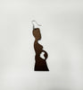 tri color brown black natural mother africa earrings | africa earrings | africa shaped earrings | map of africa earrings | natural hair earrings | afrocentric earrings | afrocentric fashion | afrocentric clothing | afrocentric accessories | afrocentric jewelry
