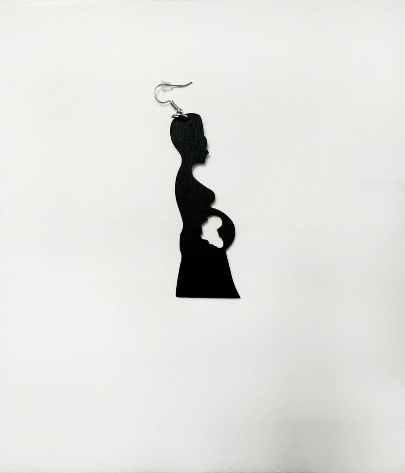 tri color brown black natural mother africa earrings | africa earrings | africa shaped earrings | map of africa earrings | natural hair earrings | afrocentric earrings | afrocentric fashion | afrocentric clothing | afrocentric accessories | afrocentric jewelry