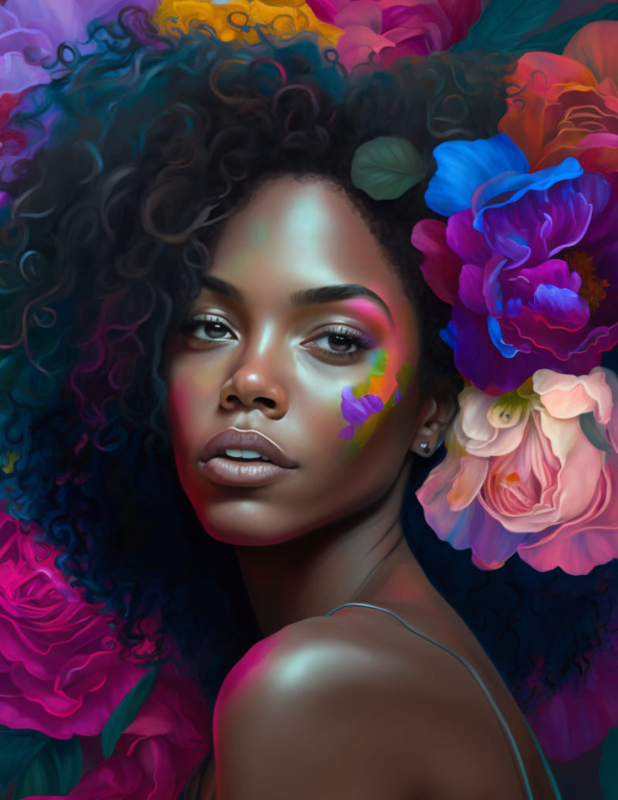 African American Adult coloring page: The color of life