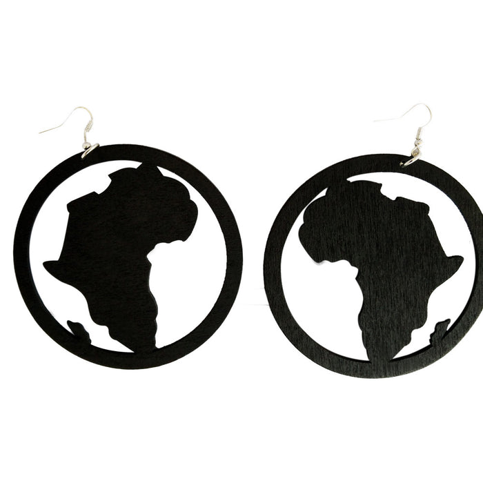 black hoop map of Africa earrings | Afrocentric earrings | natural hair earrings | afrocentric jewelry | african earrings | africa shaped earrings | african jewelry | african earrings jewelry | african hoop earrings 