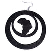 africa within earrings | natural hair earrings | afrocentric earrings | africa shaped earrings | wooden earrings | african jewelry | afrocentric jewelry | afrocentric fashion | afrocentric clothing | afrocentric accessories