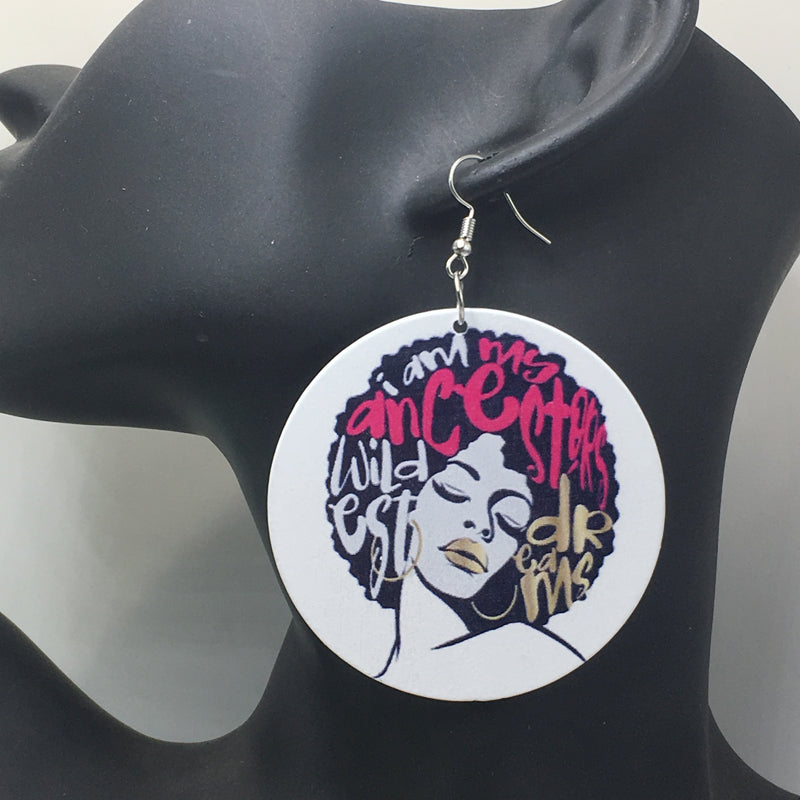 Afrocentric Natural hair wearers afro hair, afro, curls, twists locks earrings earring natural hair accessories wooden earrings wooden earing wood made of wood cute cheap earrings affordable earrings lighweight affordable earring black woman girl power