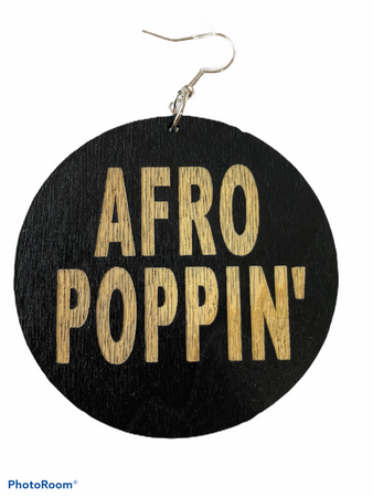 Afro poppin earrings natural hair jewelry afrocentric accessories ear ring candy pro black