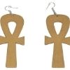 ankh earrings gold tone fertility adinkra symbol african american ank jewelry accessories fashion outfit idea clothing