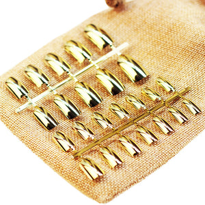 gold nails; acrylic nails; metallic nails; metallic false nails; metallic fake nails; gold metallic nails; fake nails; press on nails; mirror nails; artificial nails; glue on nails; 