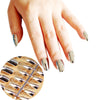 silver nails; acrylic nails; metallic nails; metallic false nails; metallic fake nails; silver metallic nails; fake nails; press on nails; mirror nails; artificial nails; glue on nails; 