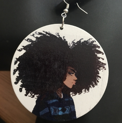 natural hair earrings jewelry fashion accessories ear ring rings earring afrocentric afro curly twist out twa lightweight african american black people