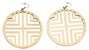 geometric adinkra wooden natural hair earrings afrocentric jewelry fashion accessories accessory tribal ear rings tribal