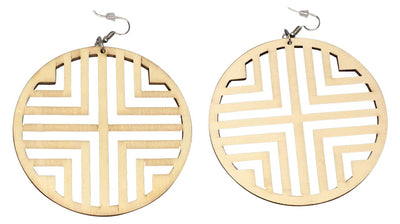 geometric adinkra wooden natural hair earrings afrocentric jewelry fashion accessories accessory tribal ear rings tribal