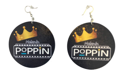 melanin poppin earrings martin theme natural hair afrocentric accessories jewelry hairstyles fashion ear ring rings accessory wooden crown royal nubian ethnic