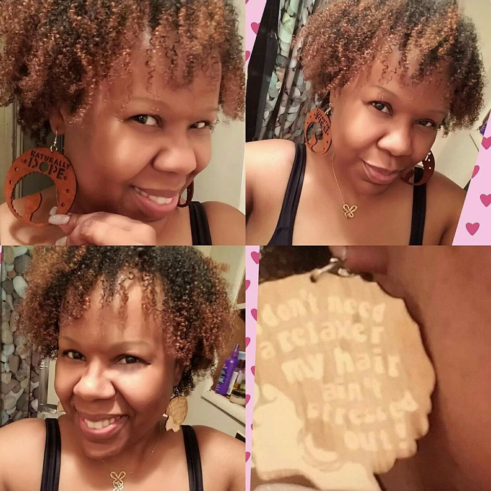I don't need a relaxer my hair aint stressed out earrings | Natural hair earrings | Afrocentric earrings | Afrocentric jewelry | afrocentric fashion | afro earrings | afro jewelry | afrocentric jewlry earrings afrocentric jewelry fashion dope afro african fashion black twa ear rings earring earrings afro puff