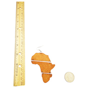 melanated africa shaped earrings map african american wooden accessories afrocentric ear rings natural hair jewelry fashion outfit gift idea clothing