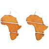 melanated africa shaped earrings map african american wooden accessories afrocentric ear rings natural hair jewelry fashion outfit gift idea clothing