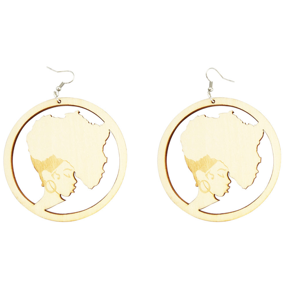 Afro earrings | Afrocentric earrings | natural hair earrings | afrocentric fashion | afrocentric jewelry |  wooden earrings | big black earrings | afro earrings for sale