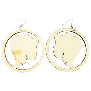 Afro earrings | Afrocentric earrings | natural hair earrings | afrocentric fashion | afrocentric jewelry |  wooden earrings | big black earrings | afro earrings for sale