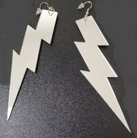 Big lightning deals bolt earrings