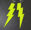 yellow lightning bolt earrings acrylic plastic womens men woman man ladies girls female jewelry accessories accessory fashion outfit idea clothing large unique whimsical urban