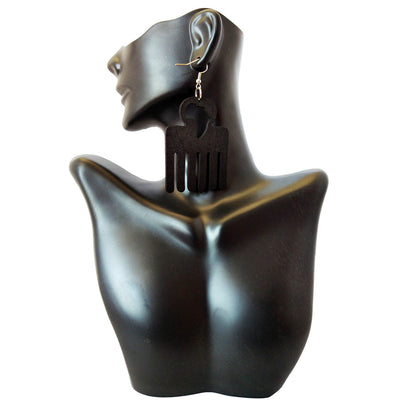 Afro pick earrings | Africa earrings | Afro pic earrings | afrocentric earrings | natural hair earrings