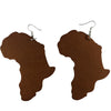 brown map of africa earrings
