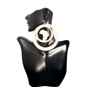 africa within earrings | natural hair earrings | afrocentric earrings | africa shaped earrings | wooden earrings | african jewelry | afrocentric jewelry | afrocentric fashion | afrocentric clothing | afrocentric accessories