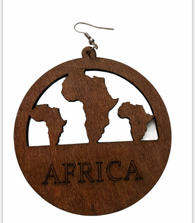 africa earrings light brown color circle of life afrocentric accessories pro black jewelry map of african continent jewellery