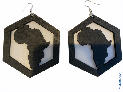 africa map earrings african continent earring american accessories afrocentric jewelry black brown gift idea kwanzaa urban cheap cute unique different christmas