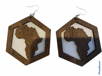 africa map earrings african continent earring american accessories afrocentric jewelry black brown gift idea kwanzaa urban cheap cute unique different christmas