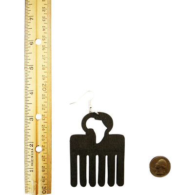 afro pick earrings | natural hair earrings | afrocentric earrings | africa earrings