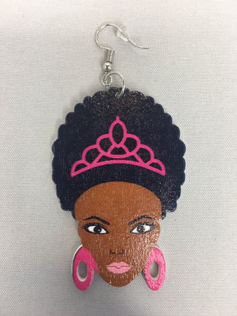 red afro earrings princess earring afrocentric jewelry natural hair accessories kids accessory children ear candy fashion outfit idea jewellery hairstyles tutorial 4b 4c 4a