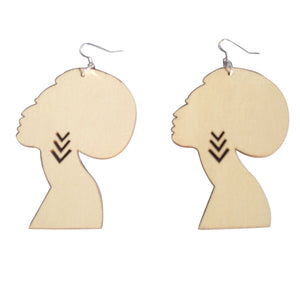 Afro earrings | Afrocentric earrings | natural hair earrings | afrocentric fashion | afrocentric jewelry |  wooden earrings | big black earrings | afro earrings for sale