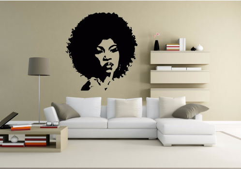 afro vinyl wall decal home decor natural hair afrocentric african american room apartment home house living furniture design idea
