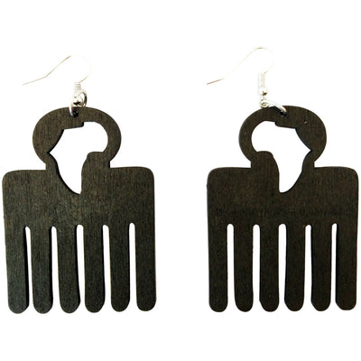 Afro pick earrings | Africa earrings | Afro pic earrings | afrocentric earrings | natural hair earrings