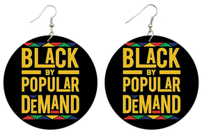 black by popular demand earrings afrocentric accessories natural hair jewelry jewellery gift idea african american urban unique pro black