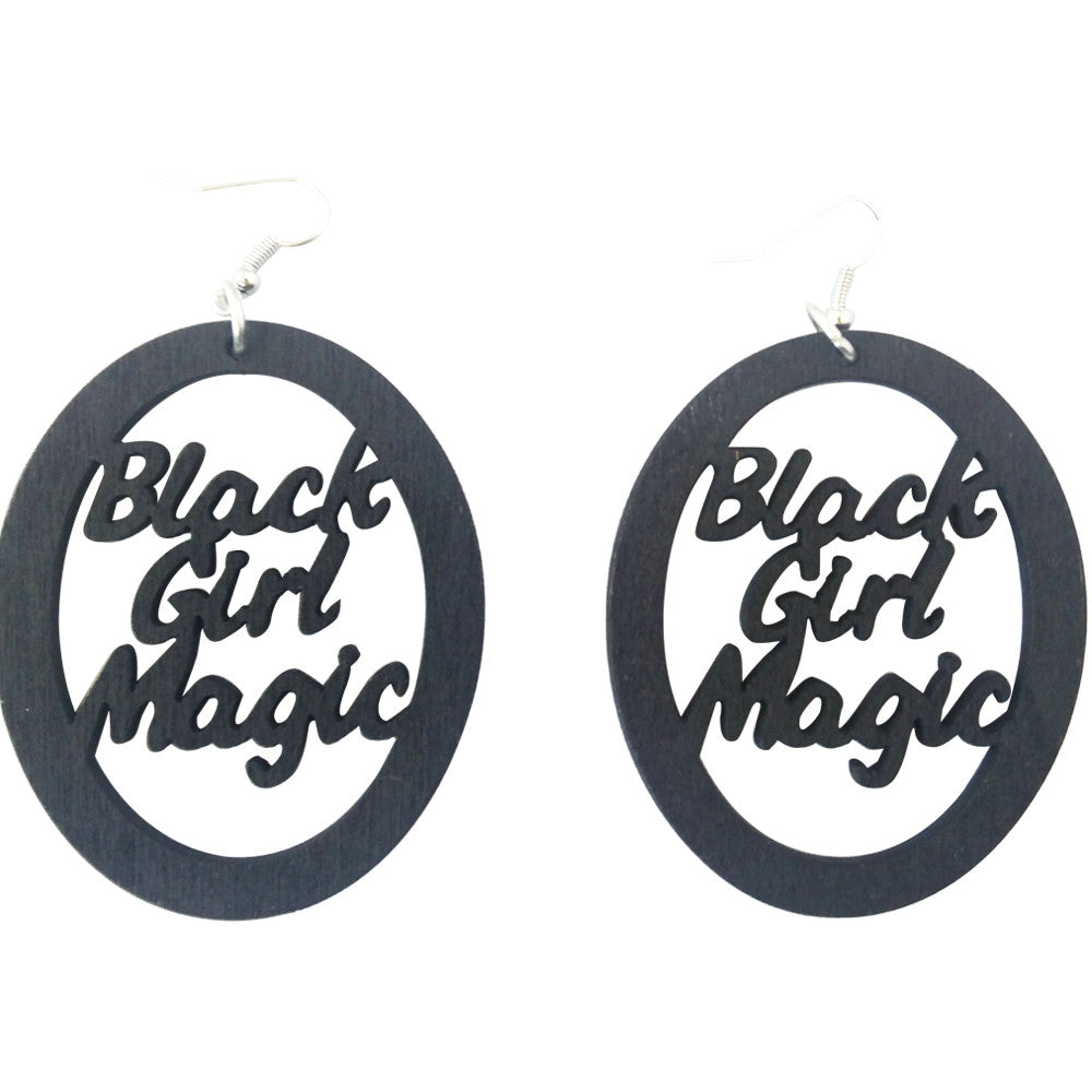 Black girl magic earrings | natural hair earrings | afrocentric earrings | afrocentric jewelry | afrocentric accessories | afrocentric fashion | black girl magic | afro earrings