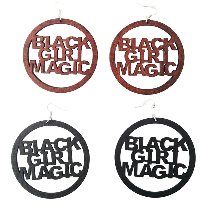 black girl magic earrings; black girl magic; afrocentric earrings; natural hair earrings; african american earrings; afro earrings; twa earrings; afrocentric fashion; afrocentric accessories; 