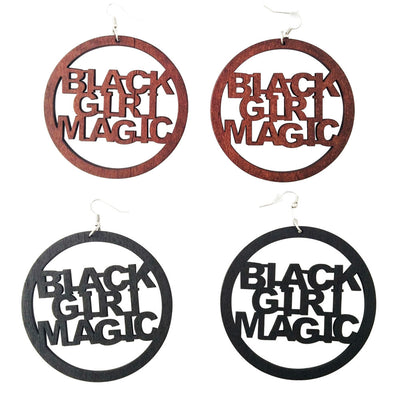 black girl magic earrings; black girl magic; afrocentric earrings; natural hair earrings; african american earrings; afro earrings; twa earrings; afrocentric fashion; afrocentric accessories; 
