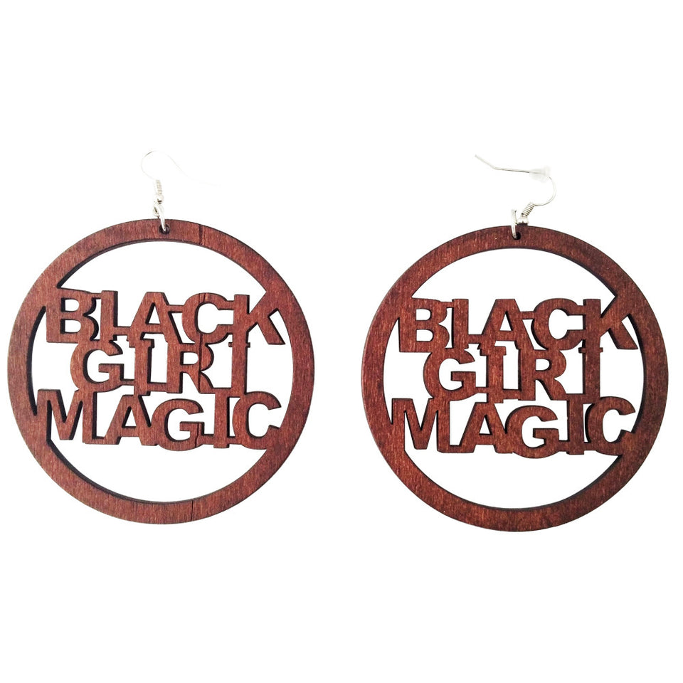 black girl magic earrings; black girl magic; afrocentric earrings; natural hair earrings; african american earrings; afro earrings; twa earrings; afrocentric fashion; afrocentric accessories; 