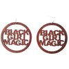 black girl magic earrings; black girl magic; afrocentric earrings; natural hair earrings; african american earrings; afro earrings; twa earrings; afrocentric fashion; afrocentric accessories; 