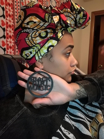 Black girl magic earrings | natural hair earrings | afrocentric earrings