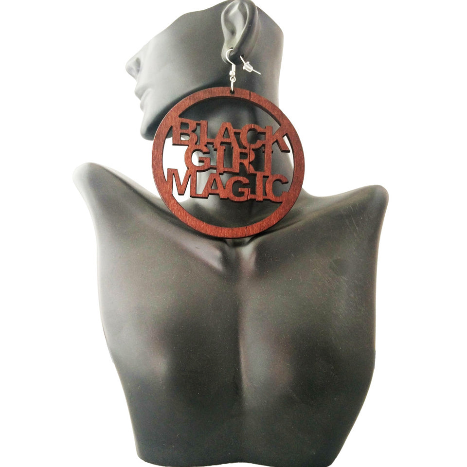 black girl magic earrings; black girl magic; afrocentric earrings; natural hair earrings; african american earrings; afro earrings; twa earrings; afrocentric fashion; afrocentric accessories; 