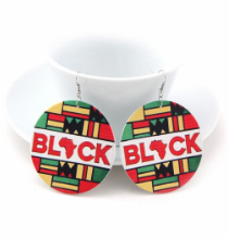 Black Power earrings natural hair ear candy afrocentric accessories jewelry jewellery pan african rasta color urban unique accessory fashion outfit idea kente